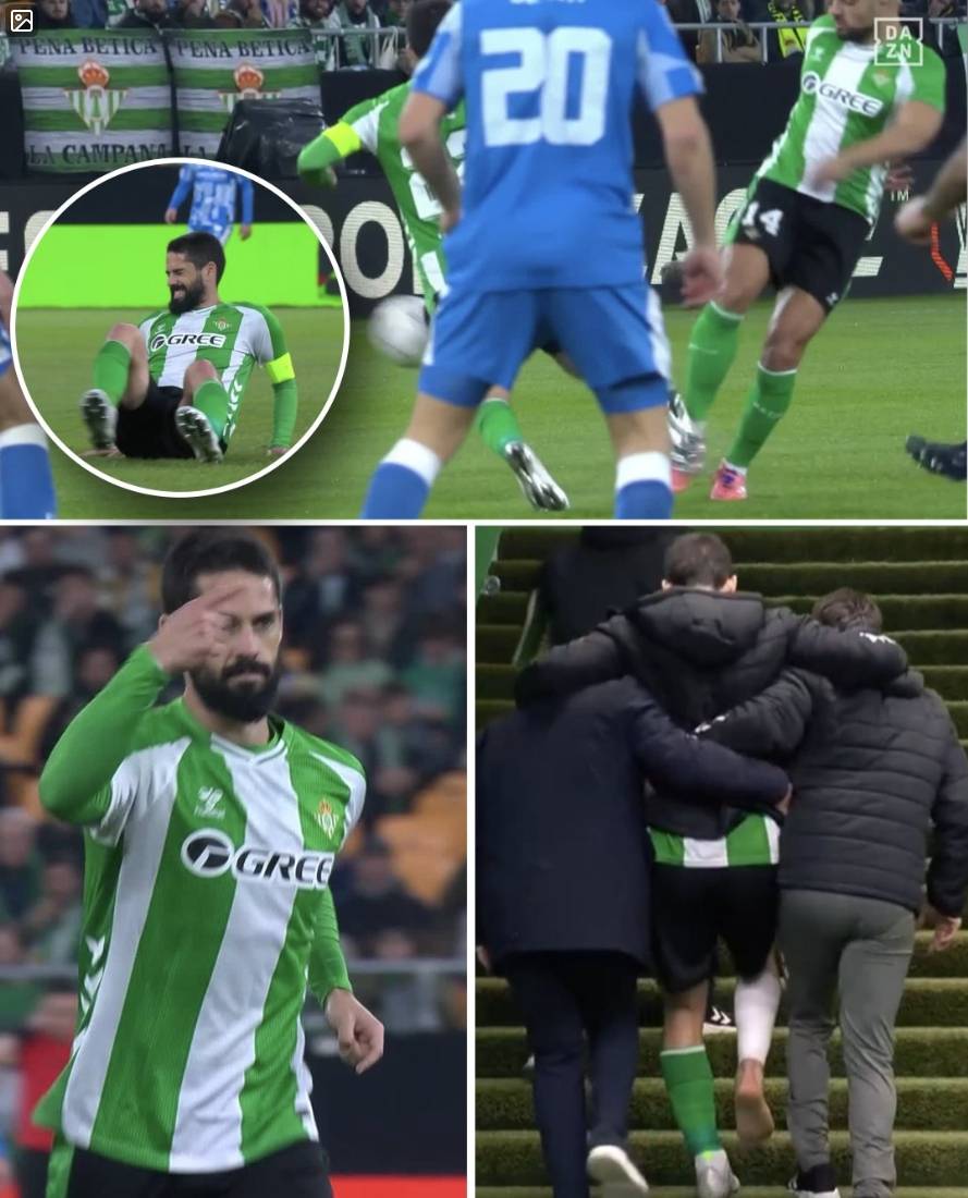 太惨了！贝蒂斯王牌球员伤愈复出首次首发就被队友踢伤 缝了七针